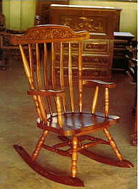 Teakwood Rocking Chair
(TC004), Sumalee's Handicraft Center Chiangrai City, Northern Thailand