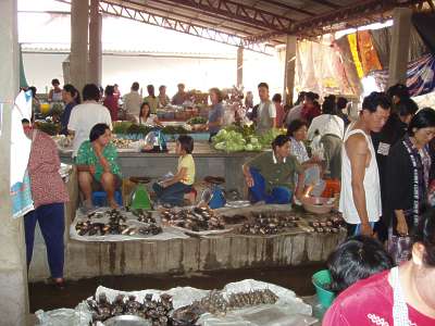 Quartiermarkt Bannamlat Chiangrai, Februar 2004